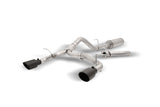 Black Elite Cat-Back Dual Split Exhaust System; Stainless