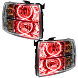 SMD Pre-Assembled Headlights, Round Style, Red