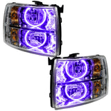 SMD Pre-Assembled Headlights, Round Style, UV/Purple