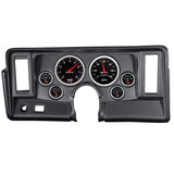 DIRECT FIT DASH KIT, NOVA 69-76, TACH/MPH/FUEL/OILP/WTMP/VOLT, DESIGNER BLACK