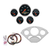 DIRECT FIT DASH KIT, CHEVY CAR 55-56, MPH/FUEL/OILP/WTMP/BAT, DB