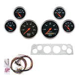 DIRECT FIT DASH KIT, CHEVY TRUCK 64-66, TACH/MPH/FUEL/OILP/WTMP/VOLT, DB