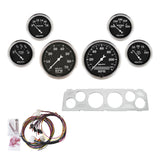 DIRECT FIT DASH KIT, CHEVY TRUCK 64-66, TACH/MPH/FUEL/OILP/WTMP/VOLT, OTB