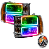 SMD Pre-Assembled Headlights, Square Ring Design, ColorSHIFT