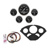 DIRECT FIT DASH KIT, CHEVY 55-56, MPH/FUEL/OILP/WTMP/BAT, OTB