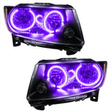 SMD Pre-Assembled Headlights, Non-HID, Chrome Bezel, UV/Purple