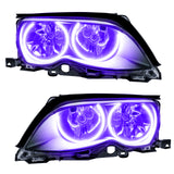 SMD Pre-Assembled Headlights, Black, UV/Purple