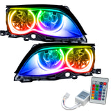 SMD Pre-Assembled Headlights, Black Bezel, ColorSHIFT(tm) - Simple