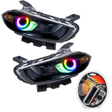 SMD Pre-Assembled Headlights, HID Style, Black Bezel, ColorSHIFT