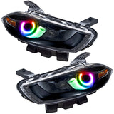 SMD Pre-Assembled Headlights, HID Style, Black Bezel, ColorSHIFT - No Controller