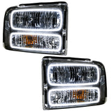 SMD Pre-Assembled Headlights, Chrome Bezel, White