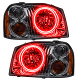 SMD Pre-Assembled Headlights, Dual Halo, Red