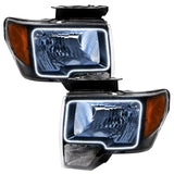 LED Pre-Assembled Headlights, Black, White