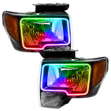 LED Pre-Assembled Headlights, Black Bezel, ColorSHIFT(tm) - No Controller