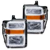 SMD Pre-Assembled Headlights, Chrome Bezel, White