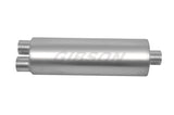 SFT Superflow Dual/Offset Round Muffler; Stainless