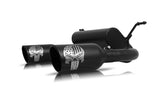 Patriot Skull Black; Cat-Back Dual Exhaust System; Black Ceramic