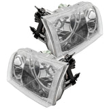 SMD Pre-Assembled Headlights, Chrome Bezel, Halogen, White