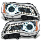 SMD Pre-Assembled Headlights, Non-HID, Chrome Bezel, White