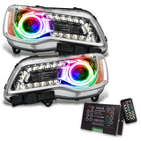 SMD Pre-Assembled Headlights, Non-HID, Chrome Bezel, ColorSHIFT(tm) 2.0