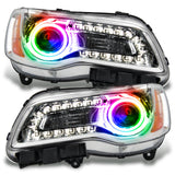 SMD Pre-Assembled Headlights, Non-HID, Chrome Bezel, ColorSHIFT - No Controller