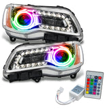 SMD Pre-Assembled Headlights, Non-HID, Chrome Bezel, ColorSHIFT(tm) - Simple