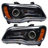 SMD Pre-Assembled Headlights, Non-HID, Black Bezel, Blue