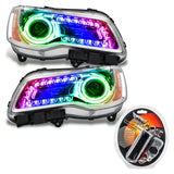 SMD Pre-Assembled Headlights, Non-HID, Chrome Bezel, ColorSHIFT(tm) DRL