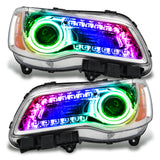 SMD Pre-Assembled Headlights, Non-HID, Chrome Bezel, ColorSHIFT(tm) DRL