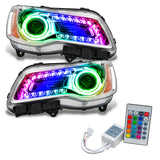 SMD Pre-Assembled Headlights, Non-HID, Chrome Bezel, ColorSHIFT(tm) - Simple DRL