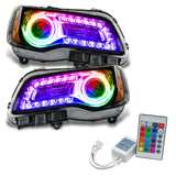 SMD Pre-Assembled Headlights, Non-HID, Black Bezel, ColorSHIFT(tm) - Simple DRL