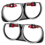 Pre-Installed Halo Headlight Bezels, Red