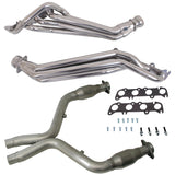 11-14 MUSTANG GT 1-3/4 LONG TUBE HEADERS PLUS SHORT MID PIPE (SILVER CERAMIC)