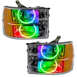 SMD Pre-Assembled Headlights, Round Ring Design, ColorSHIFT