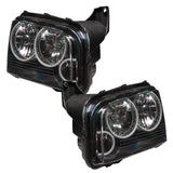 SMD Pre-Assembled Headlights, Non-HID, Triple Halo, White