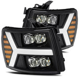 LED Projector Headlights Plank Style Design Black