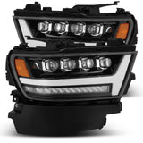 LED Projector Headlights Plank Style Design Gloss Black