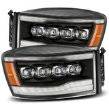 LED Projector Headlights in Black