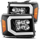 LED Projector Headlights Plank Style Design Gloss Black