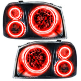 SMD Pre-Assembled Headlights, Triple Halo, Red