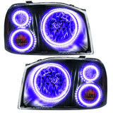 SMD Pre-Assembled Headlights, Triple Halo, UV/Purple