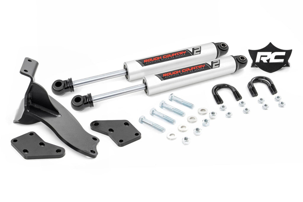 V2 Steering Stabilizer | Dual | 2.5-8 Inch Lift | Ram 2500 (14-24)/3500 (13-24) 