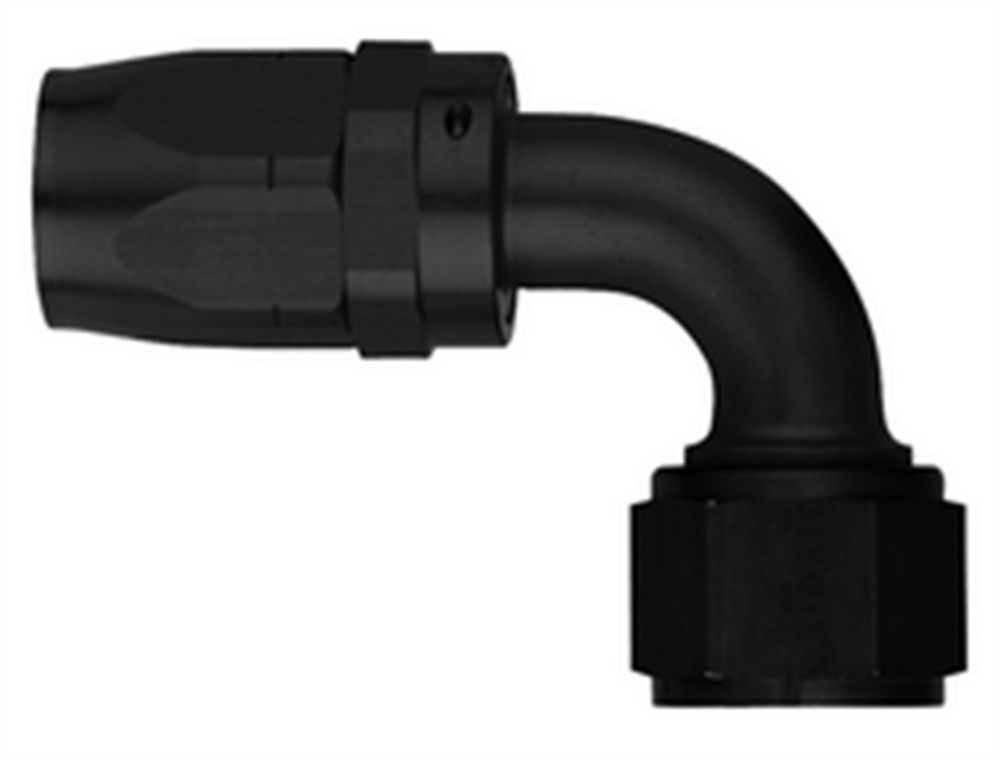 #8 90 Deg Hose End Black