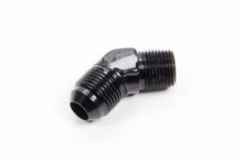 Load image into Gallery viewer, 45 Deg Alum #8 to 3/8npt Fitting Black