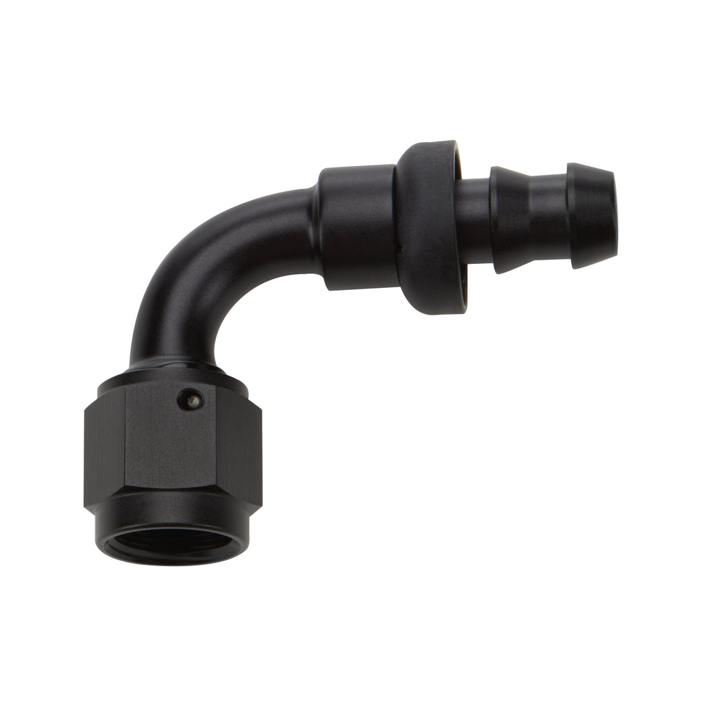 Pushlock Hose End Black 90 Deg Elbow -4