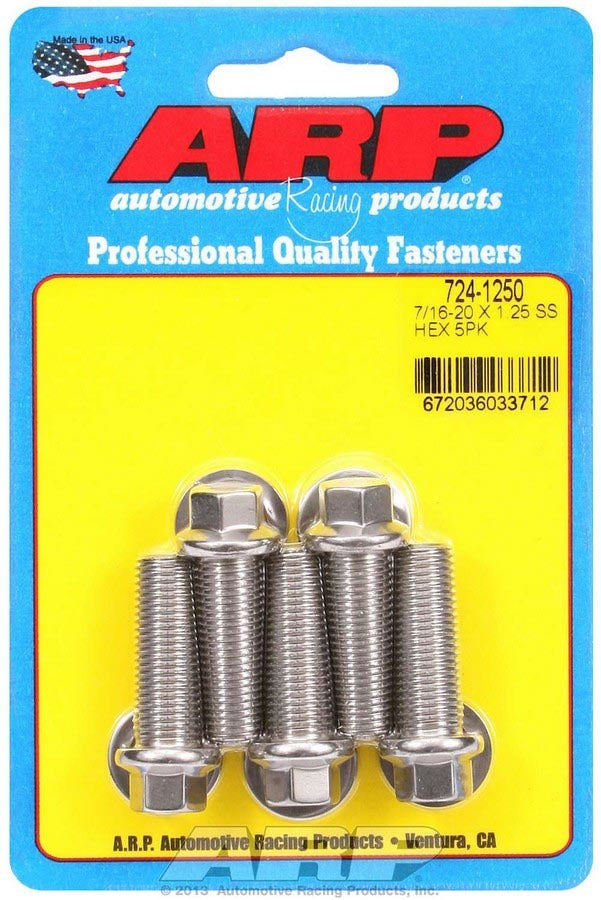 S/S Bolt Kit 6pt 5pk 7/16-20 x 1.250