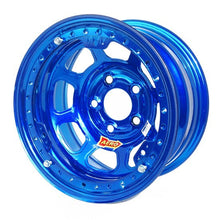 Load image into Gallery viewer, 15x8 3in 5.00 Blue Chrome Beadlock Wheel