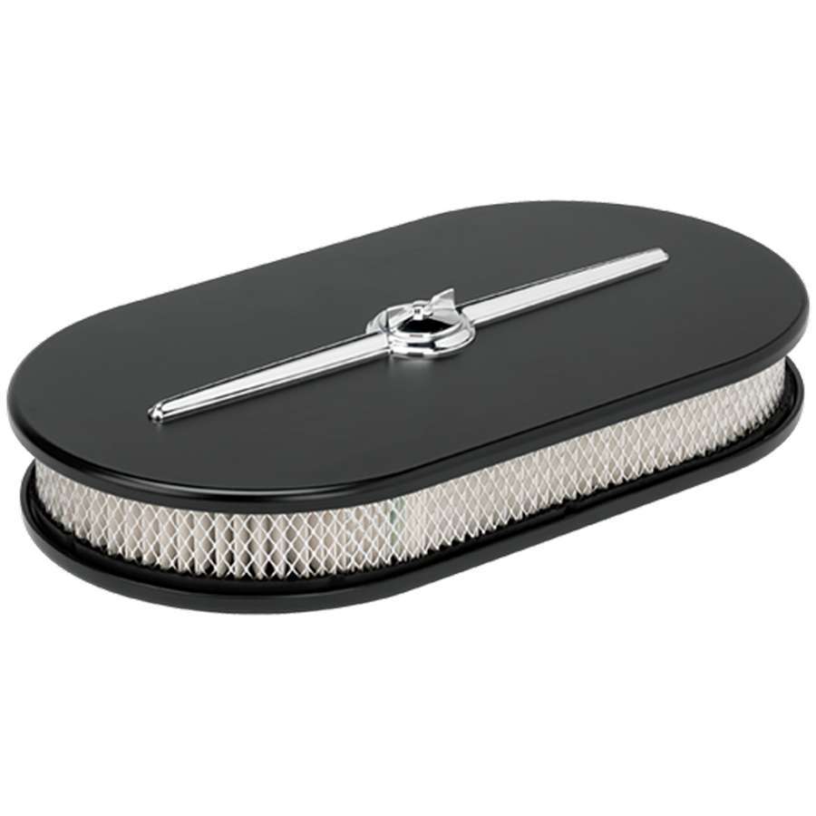 Oval Air Cleaner Large Streamline Black