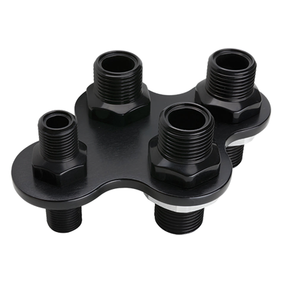 A/C & Heat Bulkhead 4-Port Black