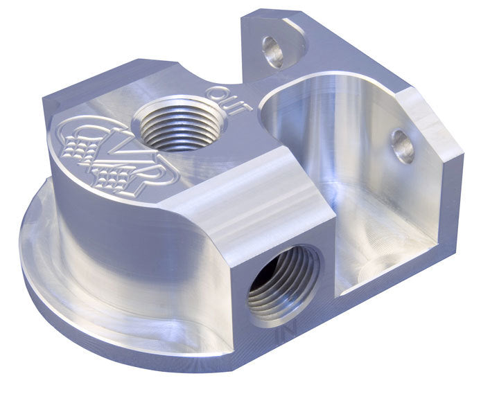 Billet Alum Remote Oil Filter Mount GM